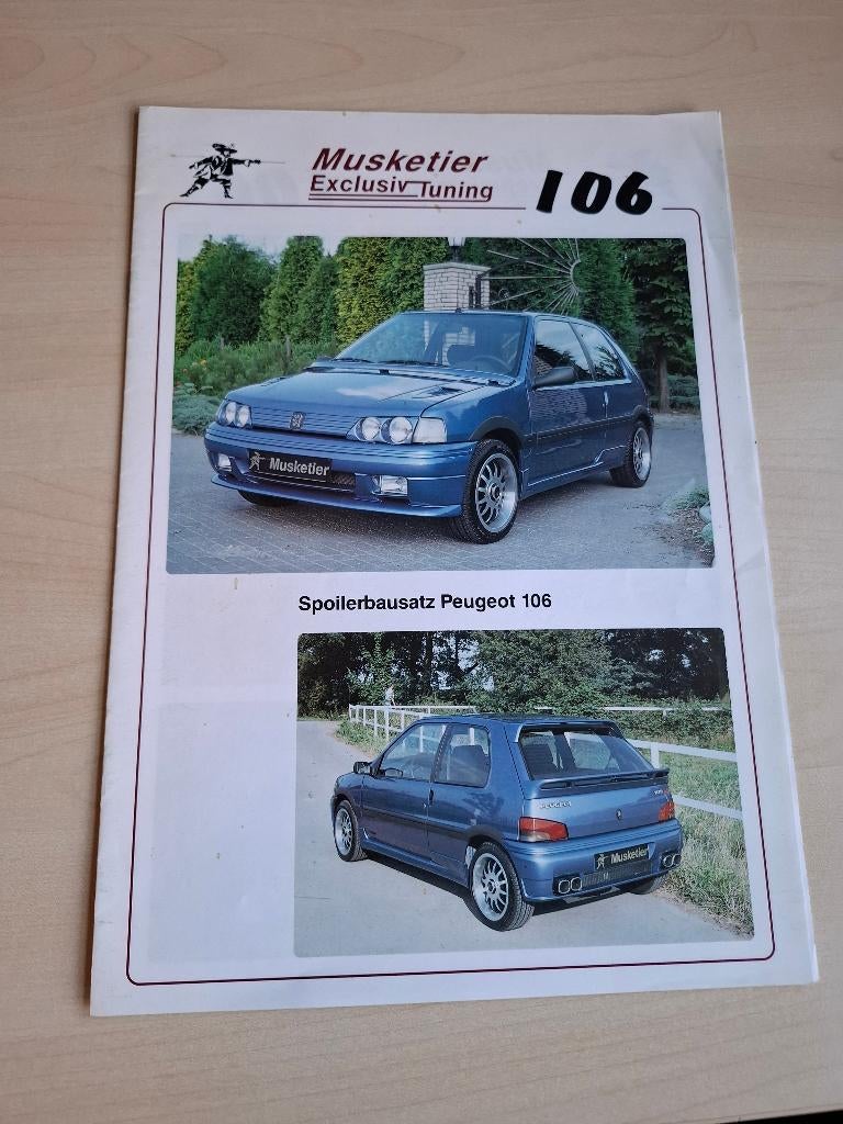 1995 Brochure PEUGEOT 106 Musketier Exclusiv Tuning Duits, Diverse, Ophalen of Verzenden, Zo goed als nieuw, Peugeot