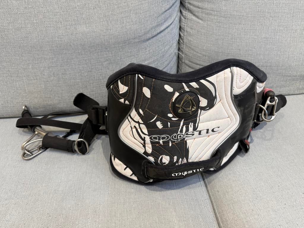 Mystic Warrior Kite Trapeze - Zwart/Wit - Maat M, Trapeze, Geen board, Ophalen of Verzenden, Zo goed als nieuw