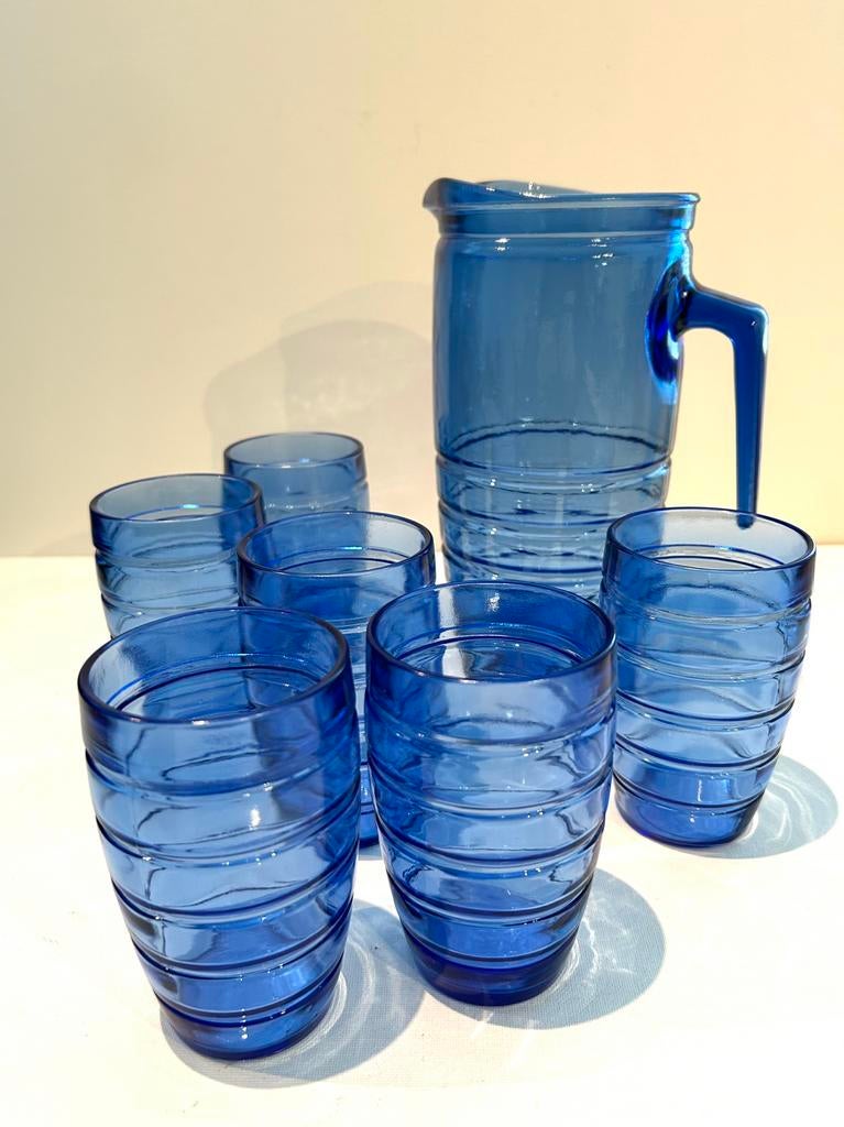 Waterkan met 6 glazen, Ophalen of Verzenden, Zo goed als nieuw, Overige typen