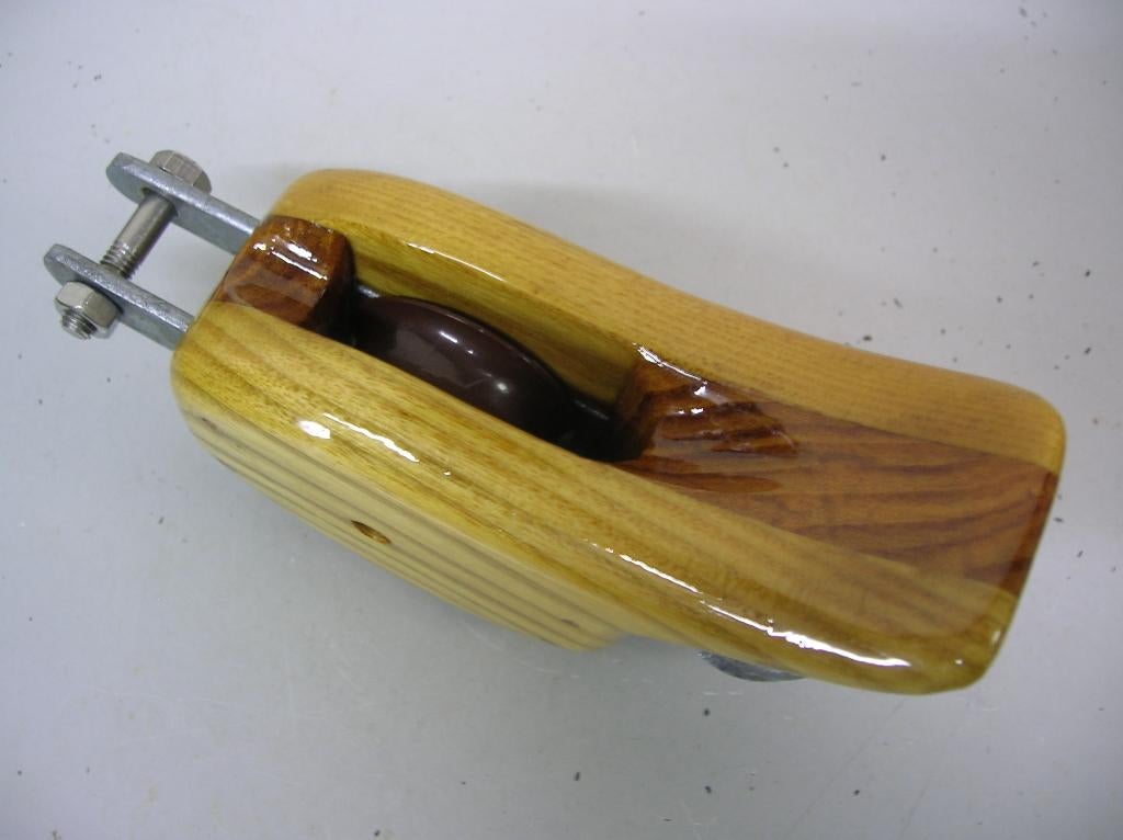 Houten Hakblok grootschootblok enkelschijfs + hondsvot 10 mm, Ophalen of Verzenden, Nieuw, Lijn of Blok