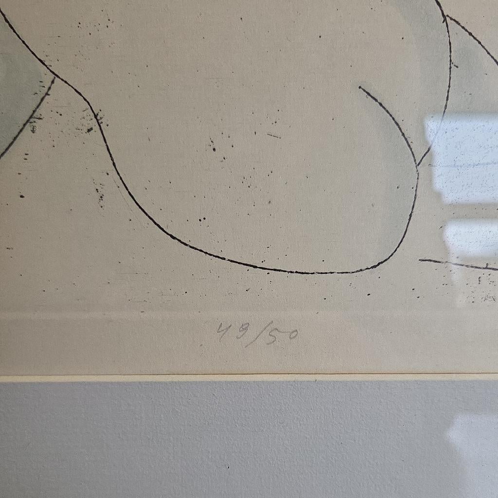 Ets van Vladimir Michailovitsj Mensjikov 49/50 naakte vrouw, Antiek en Kunst, Kunst | Etsen en Gravures, Ophalen of Verzenden