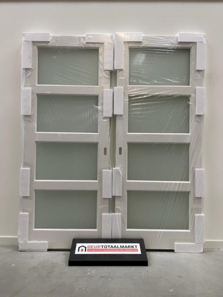Skantrae schuifdeurset met mat glas, Doe-het-zelf en Verbouw, Deuren en Horren, Nieuw, Binnendeur, 215 cm of meer, 80 tot 100 cm