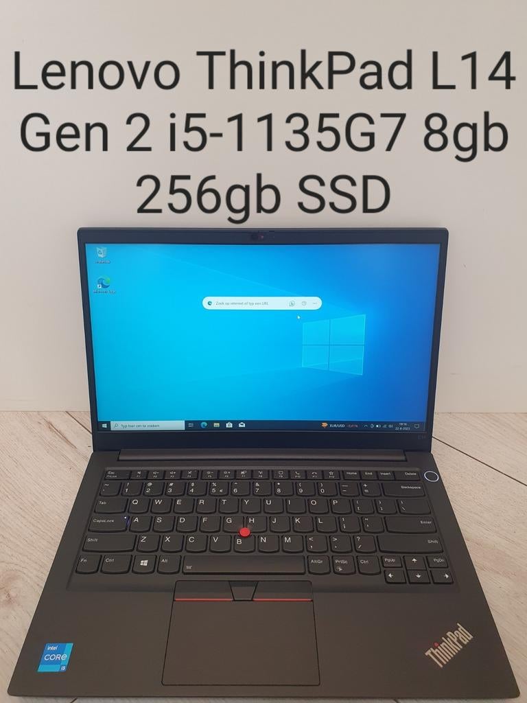 Als nieuw: Lenovo ThinkPad L14 Gen 2 i5-1135G7 8gb 256gb ssd, Computers en Software, Windows Laptops, 256 GB, Met videokaart, Qwerty