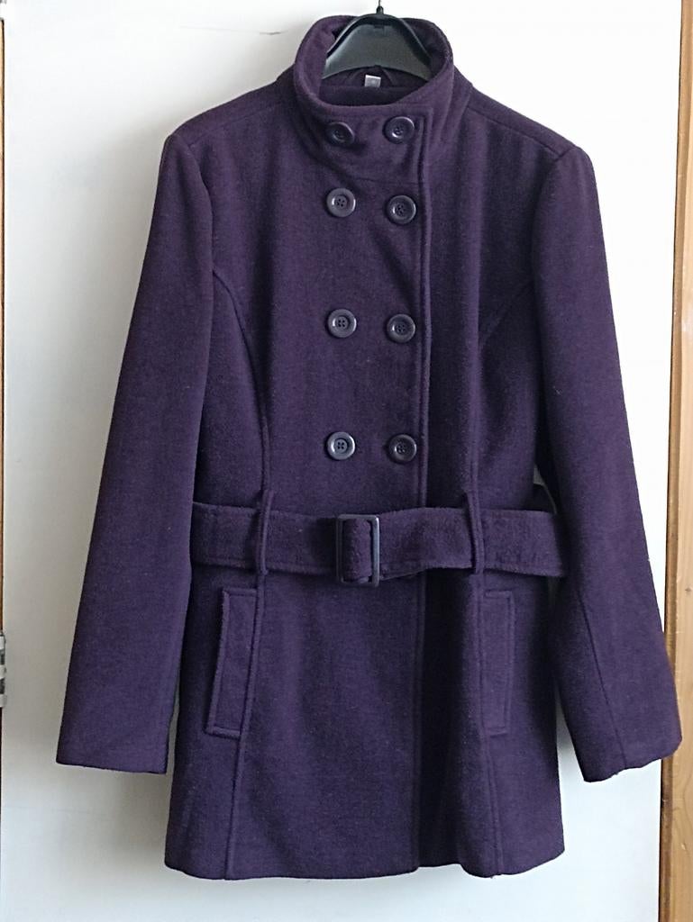 Dames jas / wol/polyester / L. / Paars., Ophalen, Zo goed als nieuw, Maat 42/44 (L), Paars
