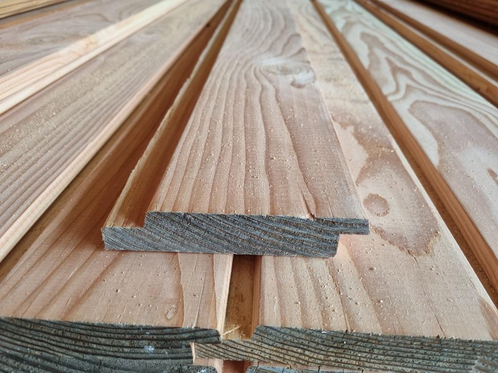 Douglas channelsiding 28x130mm voor  €2,95 per m1 incl. BTW, Ophalen, Minder dan 25 mm, Nieuw, Plank