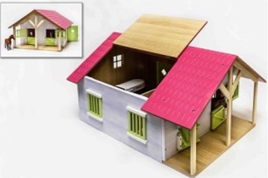 Houten Paardenstal Kids Globe 610168, Kinderen en Baby's, Speelgoed | Houten speelgoed, Ophalen, Gebruikt, Overige typen