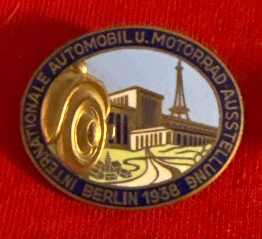 Berlijn 1938 Tentoonstelling Speld Bmw R66 oa, Verzamelen, Ophalen of Verzenden, Gebruikt, Merk, Speldje of Pin