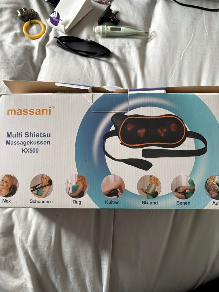 Massani Multi Shiatsu Massagekussen KX500 -, Sport en Fitness, Massageproducten, Ophalen of Verzenden, Nieuw, Massagestoel of Kussen