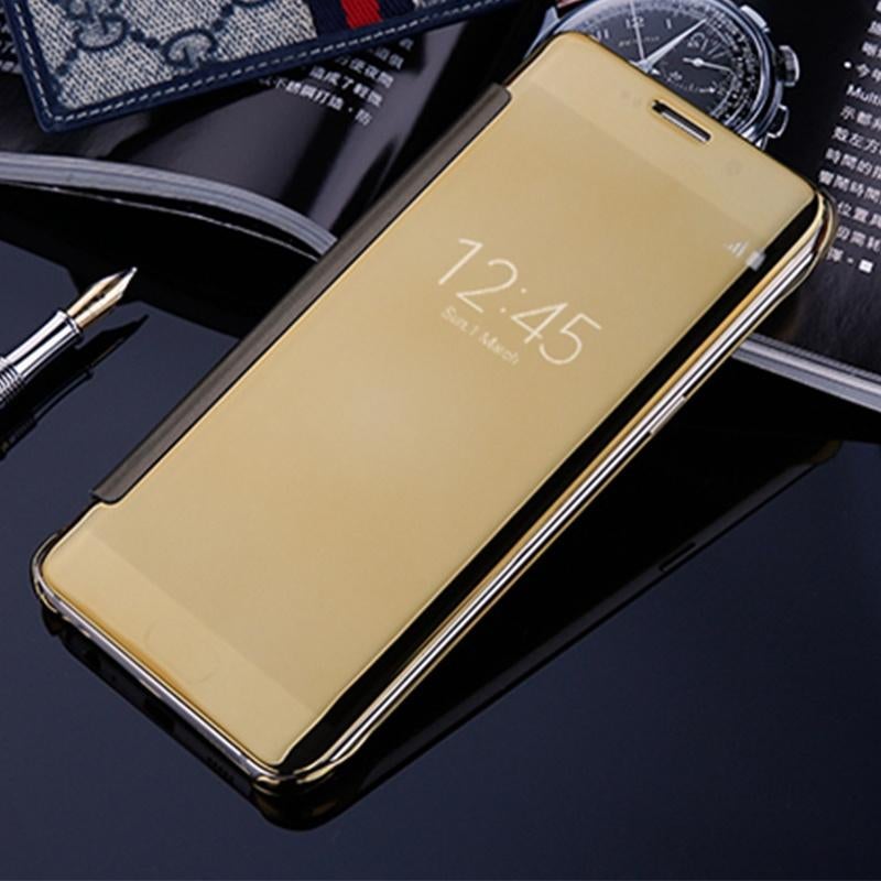 Clear View Cover Set voor Samsung Galaxy S9 _ Goud, Verzenden, Nieuw, Overige modellen, Hoesje of Tasje