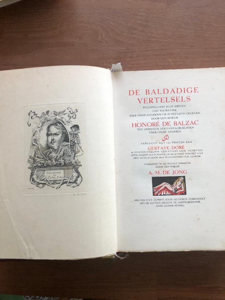 1941 Bibliofilie De baldadige vertelsels van de abdyen van, Verzenden, Honoré de Balzac
