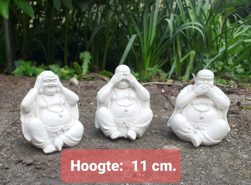 Horen, Zien, Zwijgen Boeddha Beeldjes, Ophalen of Verzenden, Zo goed als nieuw