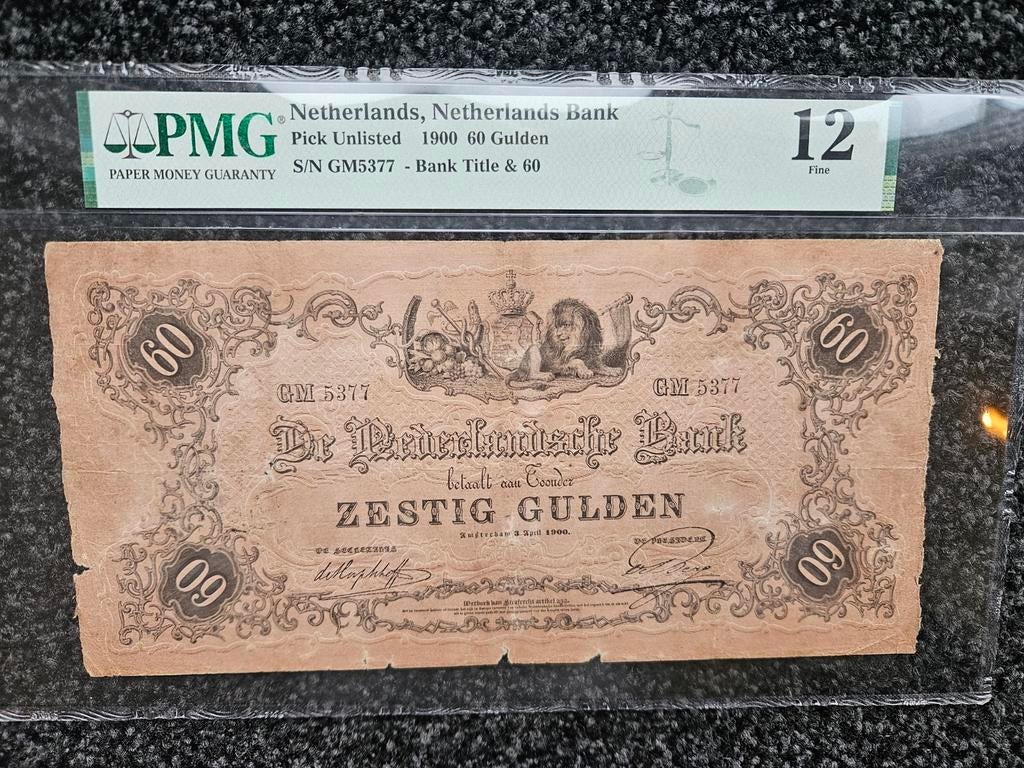 60 gulden reliefrand 1900, Postzegels en Munten, Bankbiljetten | Nederland, Ophalen of Verzenden
