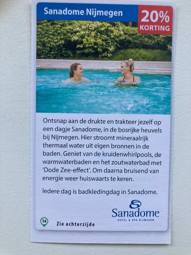 Kortingsbon sauna - Sanadome Nijmegen, Drie personen of meer, Kortingsbon, Spa of Sauna