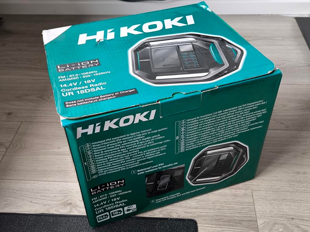 Hikoki UR18DSAL radio bouwradio, Doe-het-zelf en Verbouw, Ophalen of Verzenden, Nieuw