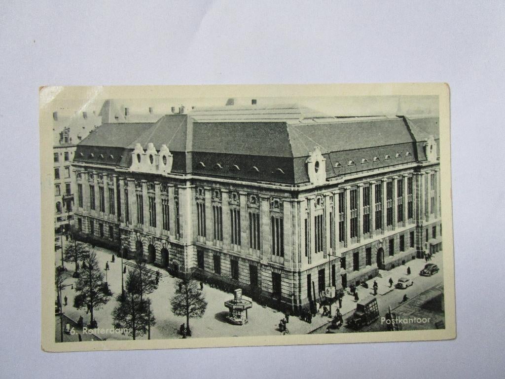 Ansichtkaart Rotterdam - Postkantoor 1944, Verzenden, 1940 tot 1960, Gelopen, Zuid-Holland