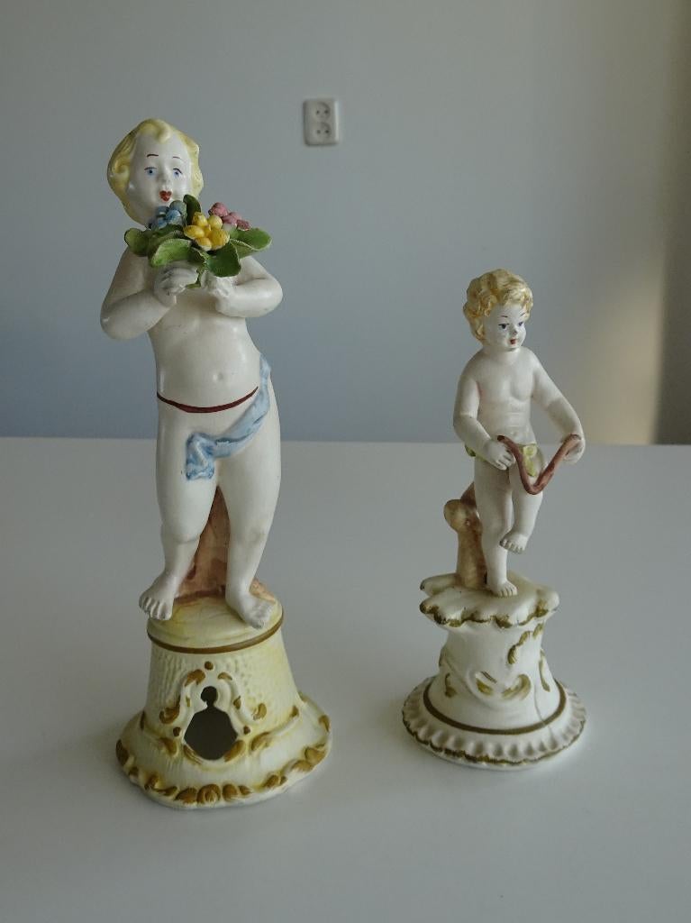 2 Vintage Beelden van Keramiek uit Bassano, Italië, Antiek en Kunst, Ophalen