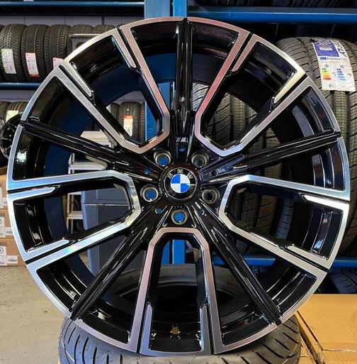 BMW M LOOK VELGEN 20 INCH BREEDSET ZWART GEPOLIJST 5X112, Auto-onderdelen, Banden en Velgen, Ophalen, Nieuw, Velg(en)