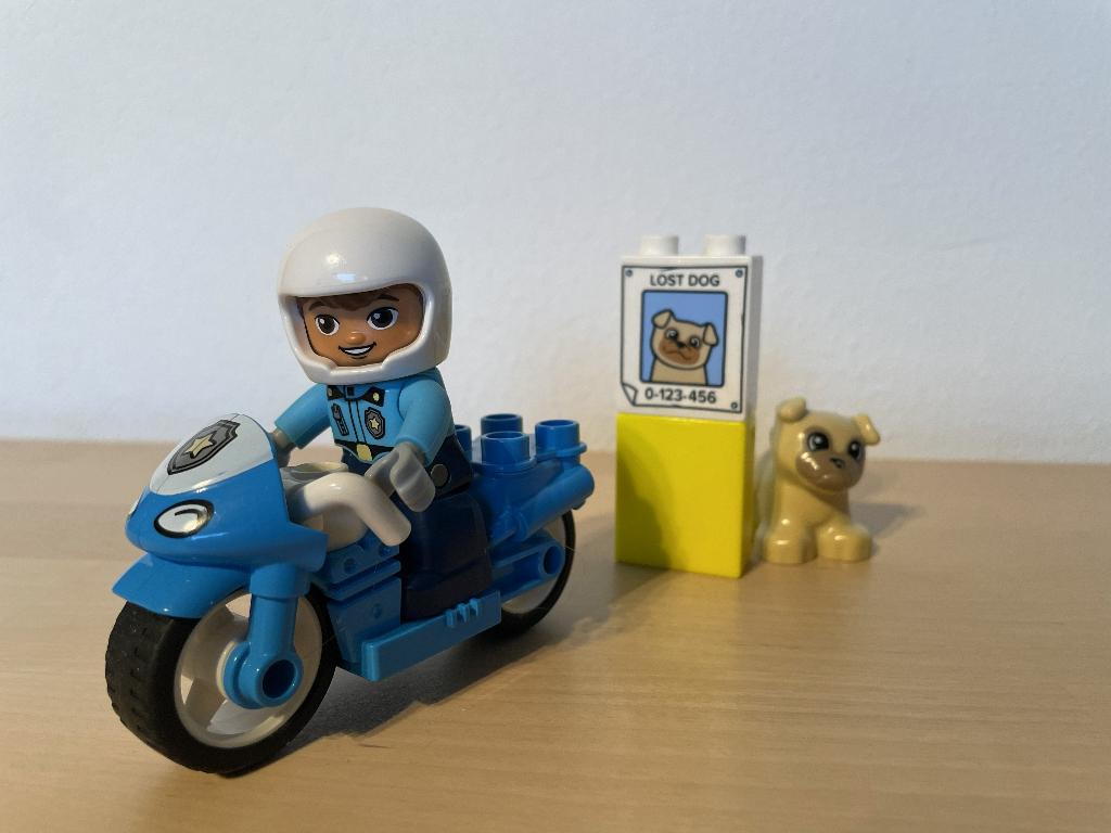 LEGO Duplo Politiemotor – Set 10967 – Compleet, Ophalen of Verzenden, Zo goed als nieuw, Complete set, Duplo