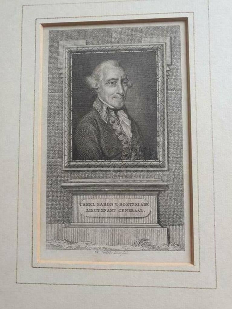 1793 carel baron van boetzelaer reinier vinkeles portret, Antiek en Kunst, Ophalen