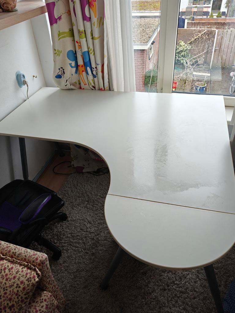 Ikea Galant Hoekbureau - Wit, Huis en Inrichting, Ophalen, In hoogte verstelbaar