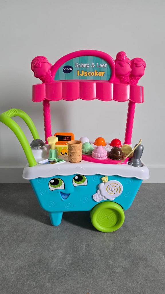 VTech Schep & Leer IJscokar, Kinderen en Baby's, Speelgoed | Speelkeukens, Ophalen, Zo goed als nieuw, Kunststof, Speelkeuken