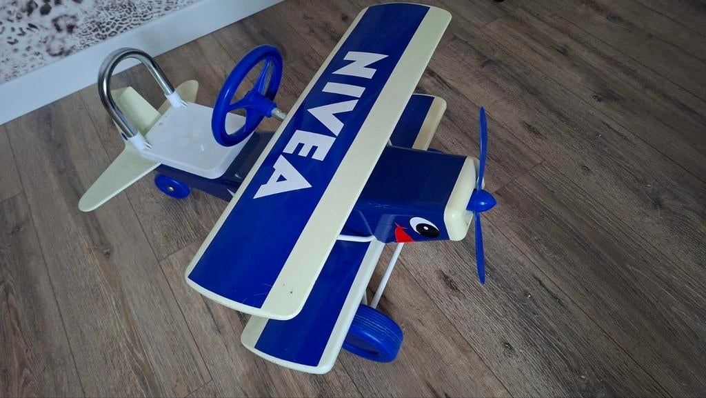 NIVEA Loopauto Vliegtuig - Vintage, Kinderen en Baby's, Speelgoed | Buiten | Voertuigen en Loopfietsen, Ophalen of Verzenden, Gebruikt