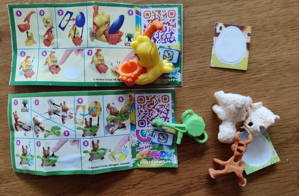 2 paasfiguren uit Kinder surprise ei, Ophalen of Verzenden, Nieuw, Hardplasticfiguren