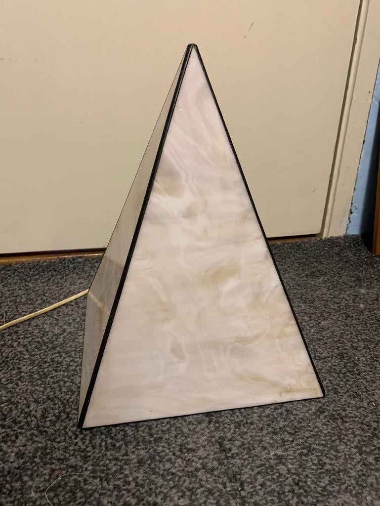 Vintage piramide lamp Instell Otterlo, Huis en Inrichting, Ophalen of Verzenden, Zo goed als nieuw, Glas, Minder dan 50 cm