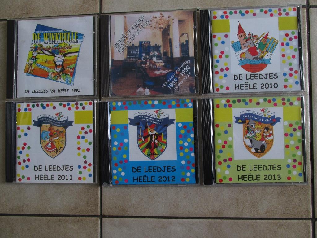 Carnaval Heerlen De Winkbülle: 6 CDs met De Leedjes va Heële, Ophalen of Verzenden, Gebruikt, Streekmuziek