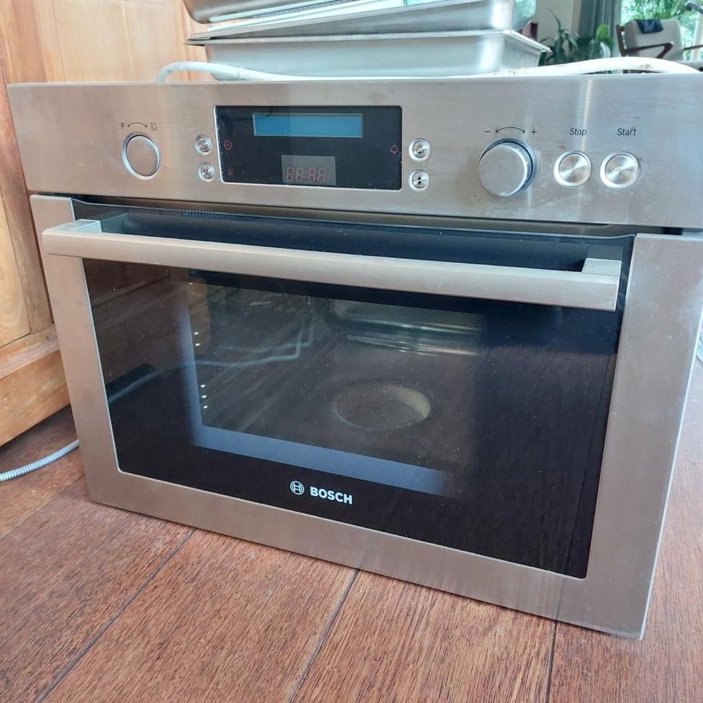 Bosch RVS Stoomoven - Inbouw Oven, Witgoed en Apparatuur, Ovens, Ophalen, Gebruikt, Hete lucht, Oven