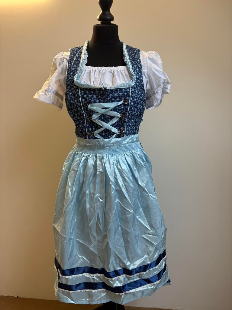 Tiroler jurk carnaval maat 42, Ophalen, Zo goed als nieuw, Maat 42/44 (L), Carnaval