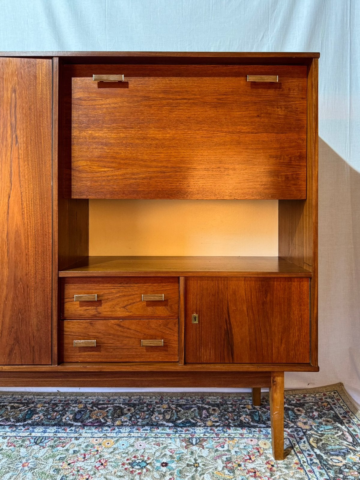 Vintage Teak Houten Dressoir, Ophalen, Zo goed als nieuw, 25 tot 50 cm