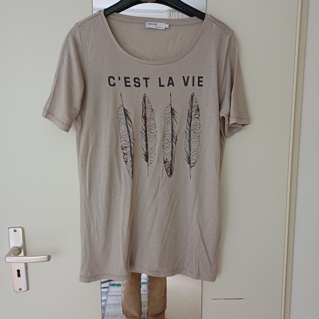 T shirt Sissy-boy Malaya maat S - C'est la Vie - kraaltjes, Beige, Sissy-Boy, Ophalen of Verzenden, Zo goed als nieuw
