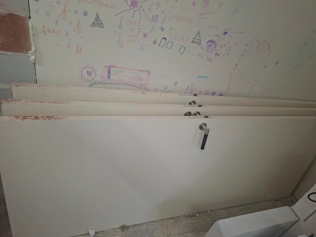 1 witte binnendeur volspaan, Ophalen of Verzenden, Gebruikt, Binnendeur, 200 tot 215 cm