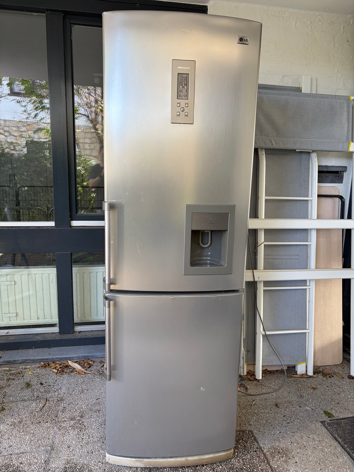 LG Koel-vriescombinatie met waterdispenser, Ophalen, Gebruikt, 200 liter of meer, 60 cm of meer