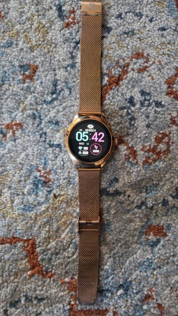 Marea smartwatch roségoud, Sieraden, Tassen en Uiterlijk, Smartwatches, Ophalen, Stappen, Roze, Android