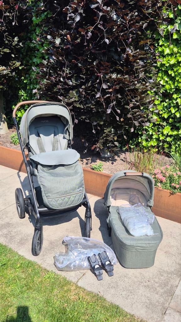 Nuna Mixx Wandelwagen met Reiswieg - kleur pine, Kinderen en Baby's, Kinderwagens en Combinaties, Zo goed als nieuw, Combiwagen