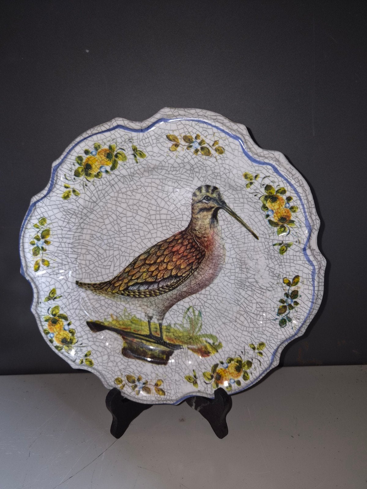 Decoratief bord met Grutto - Xandria Haarlem Lami Italy, Antiek en Kunst, Ophalen of Verzenden