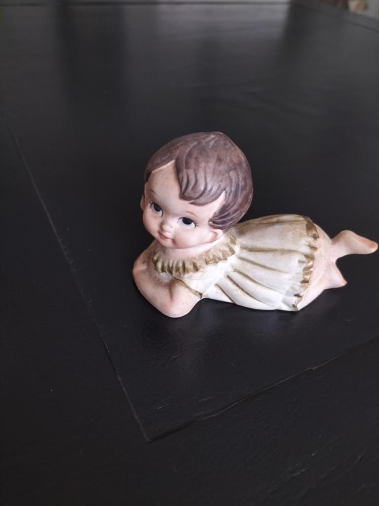 Oud beeldje, ongeveer 9 cm breed en ongeveer 6 cm hoog, Antiek en Kunst, Curiosa en Brocante, Ophalen