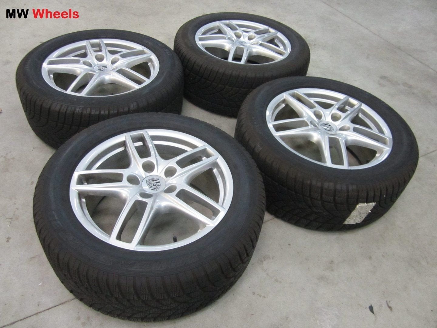 Porsche 19 inch Origineel Cayenne velgen met winterbanden, Auto-onderdelen, 19 inch, Gebruikt, -, 265 mm