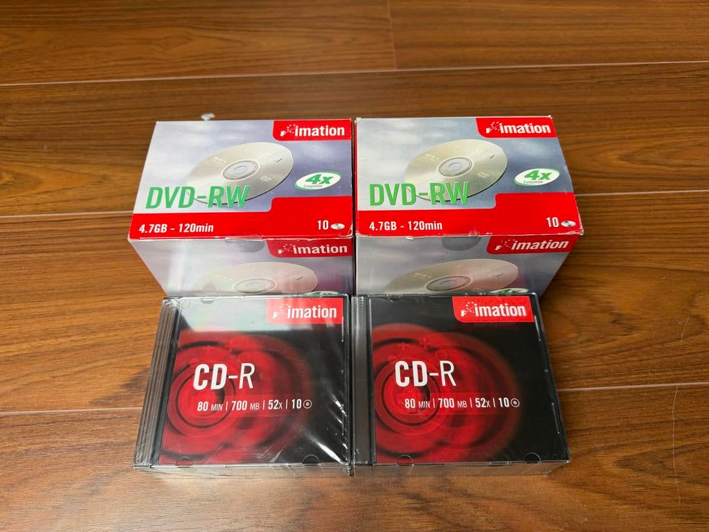 Imation DVD-RW en CD-R schijven - Nieuw in verpakking, Ophalen of Verzenden, Nieuw, Dvd, Herschrijfbaar