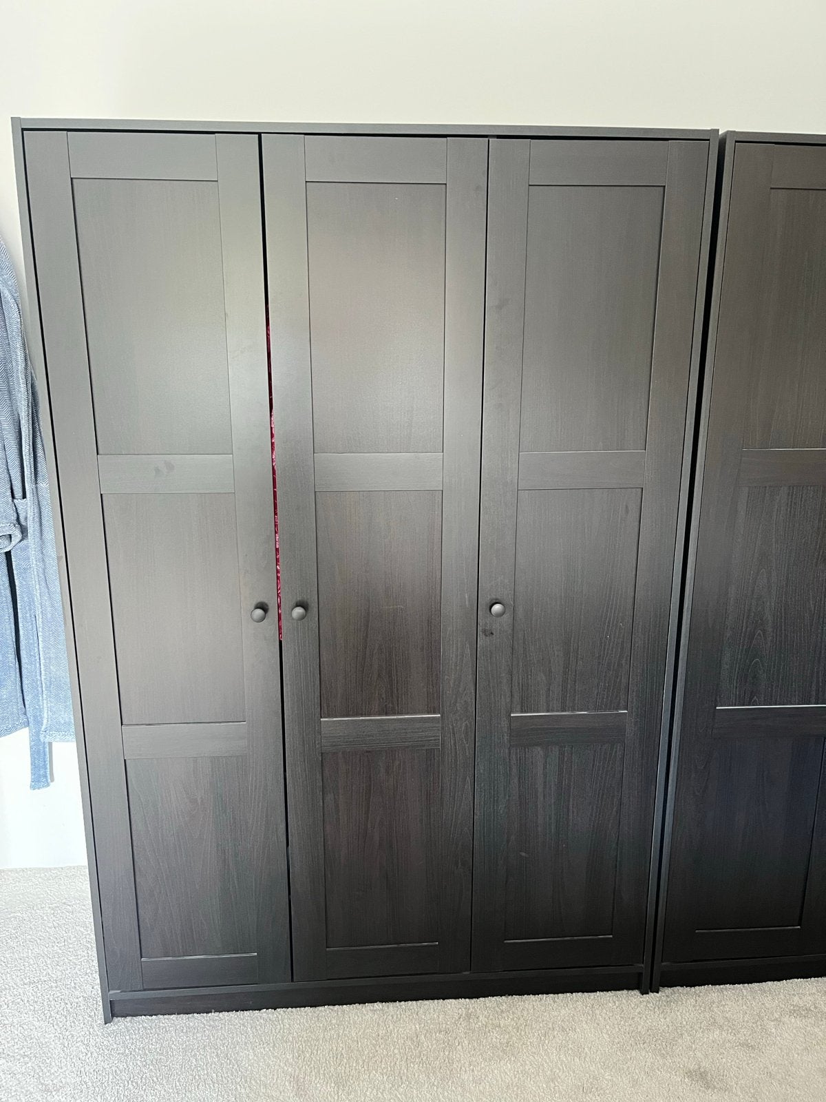 Zwarte ikea kledingkast met hang- en legruimte, Huis en Inrichting, Kasten | Kledingkasten, Ophalen, Gebruikt, 100 tot 150 cm
