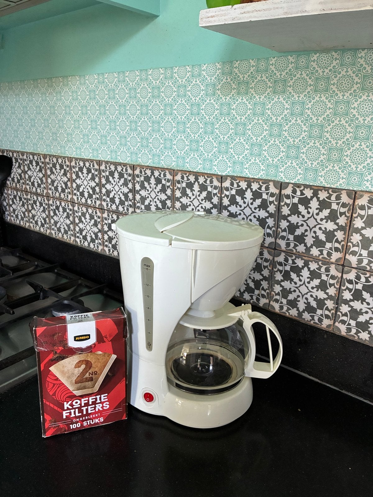 Koffiefiltermachine met bijpassende filters nr. 2, Gebruikt, 10 kopjes of meer, Koffiemachine, Gemalen koffie