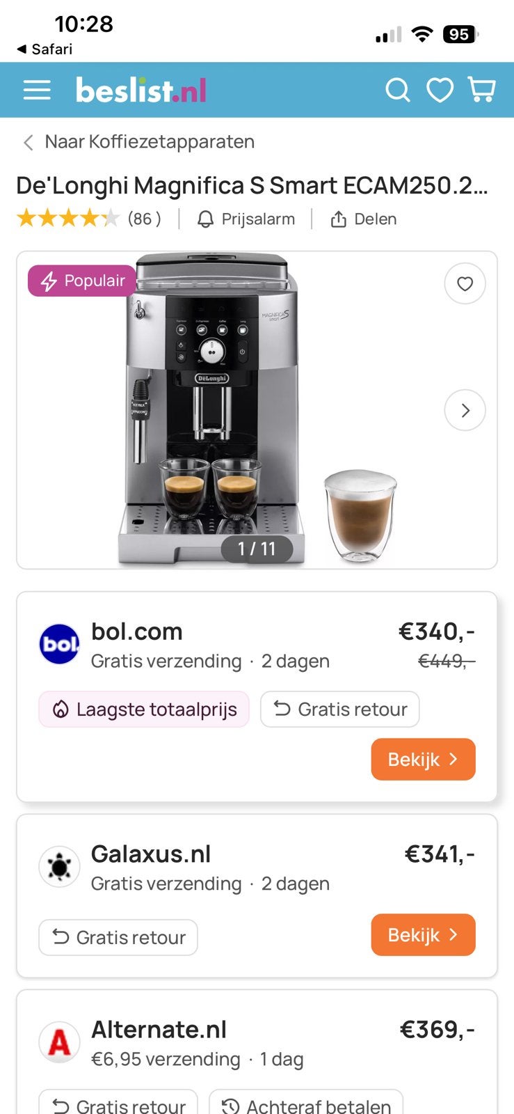 Koffiezetapparaat, Ophalen, Zo goed als nieuw, Koffiemachine