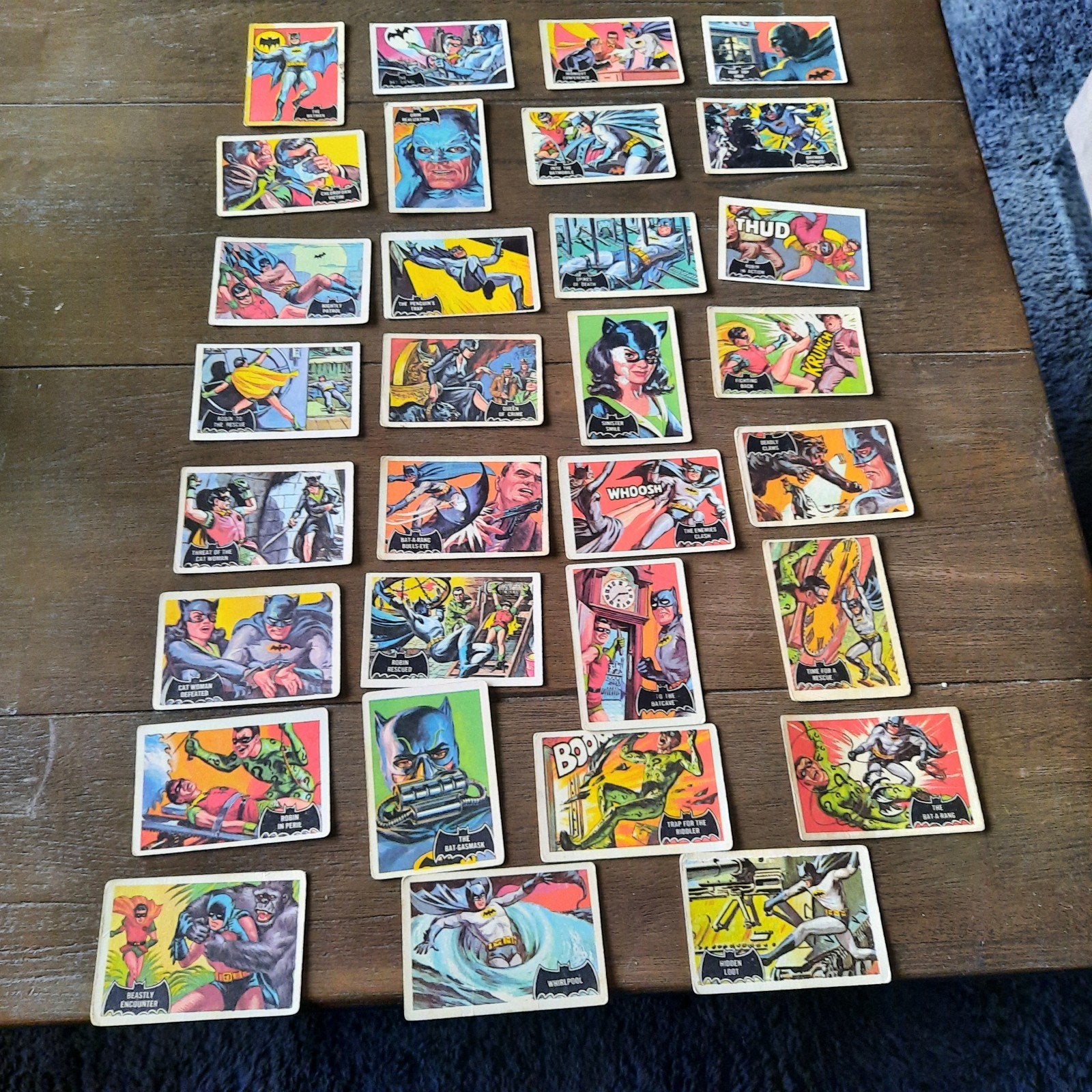 Vintage Batman ruilkaarten ( 31) black bat serie, Ophalen of Verzenden, Gebruikt