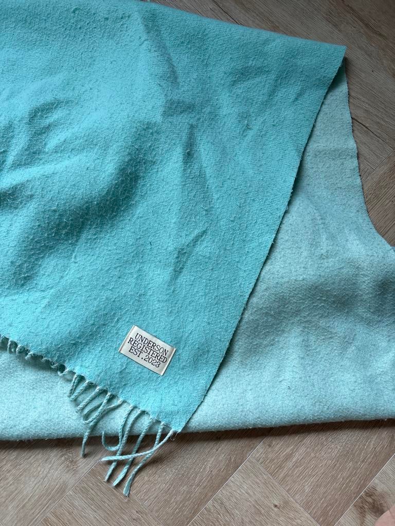 Zachte turquoise grote sjaal van Underson Registered, Ophalen of Verzenden, Gebruikt