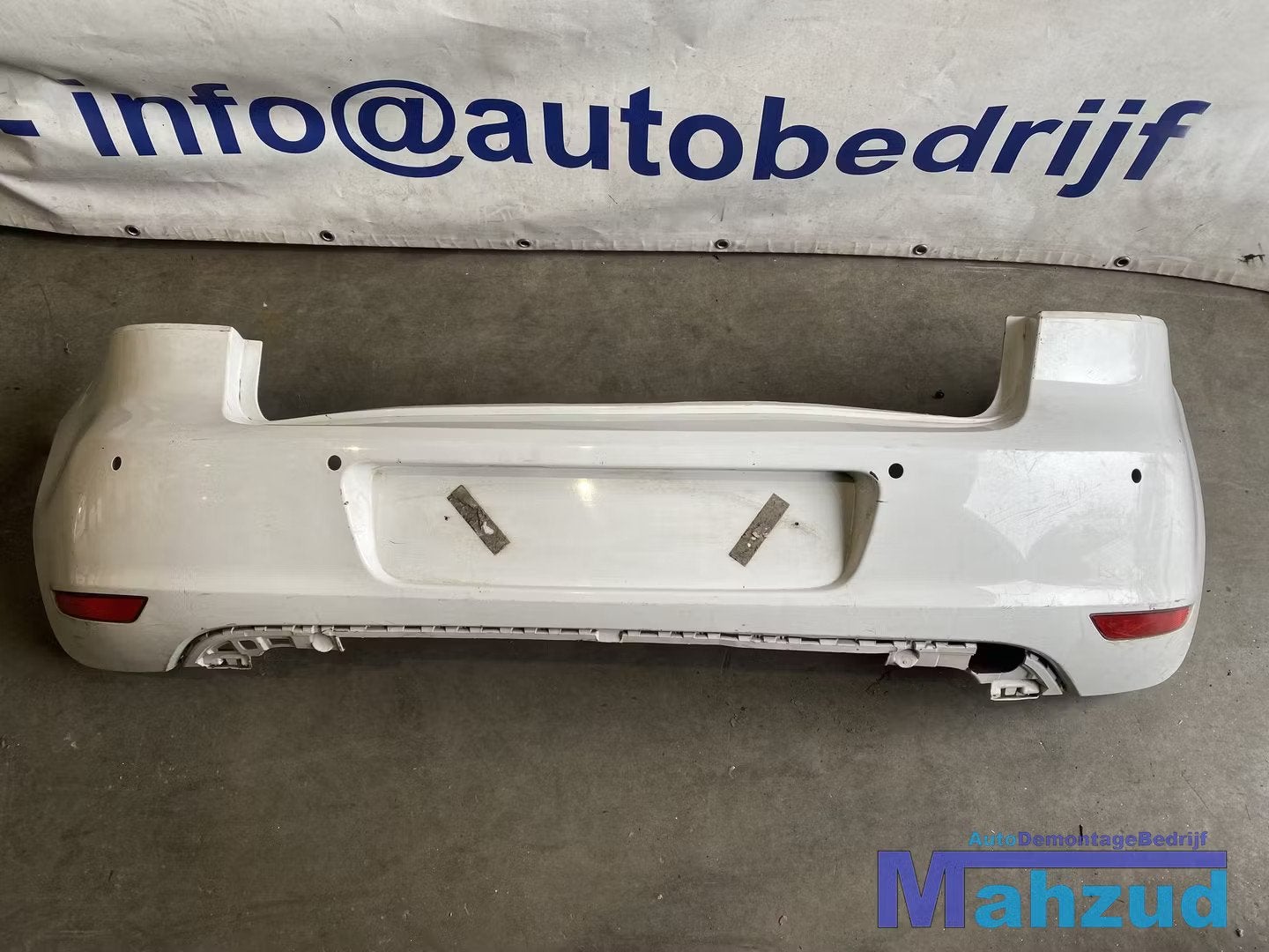 VW GOLF 6 Wit hatchback achterbumper 2009-2013, Auto-onderdelen, Gebruikt, Volkswagen, Volkswagen AG, Achter