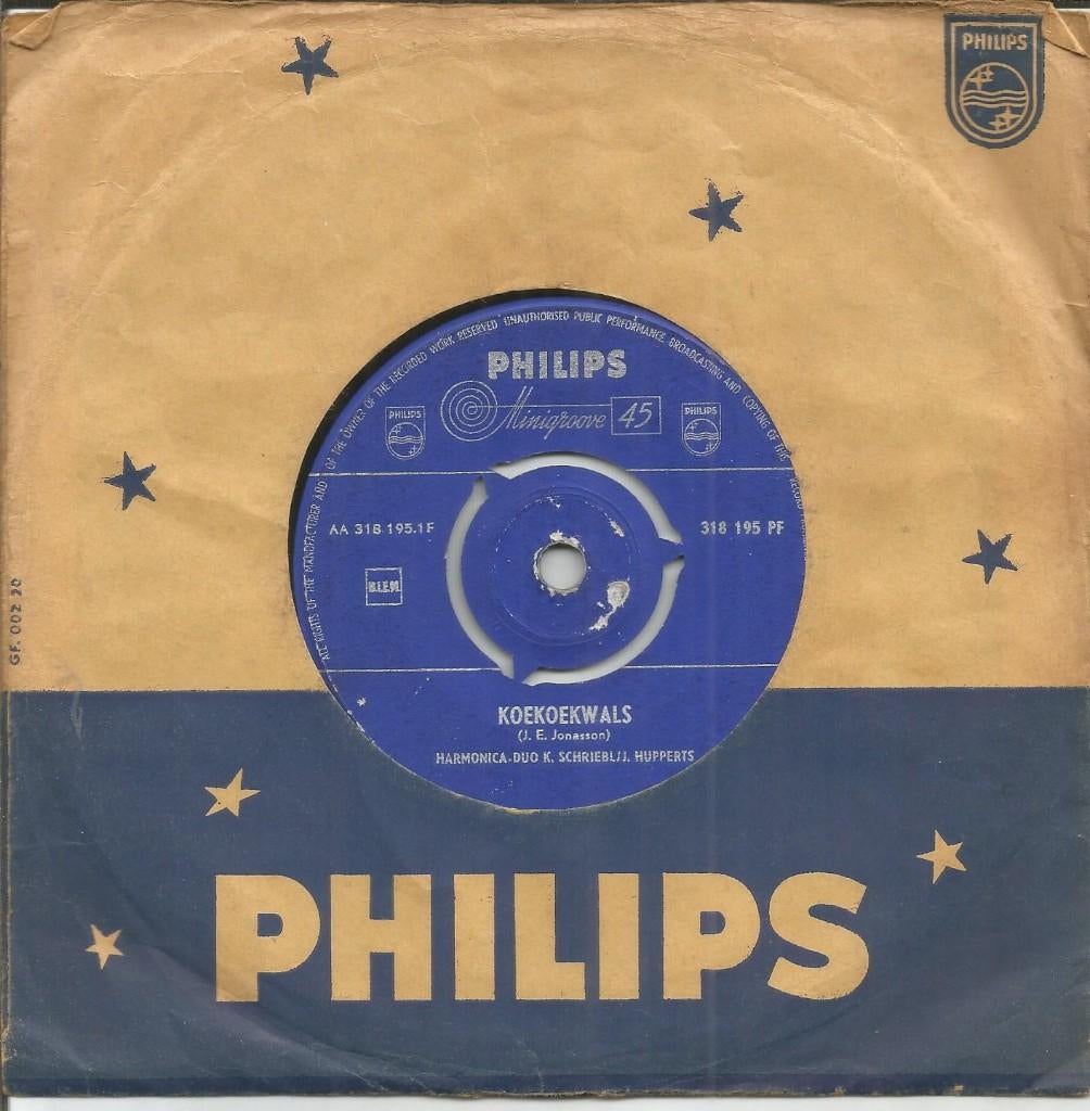 Harmonica-Duo K. Schriebl/J. Hupperts – Koekoekwals (1959), Ophalen of Verzenden, Gebruikt, Overige formaten, Levenslied of Smartlap