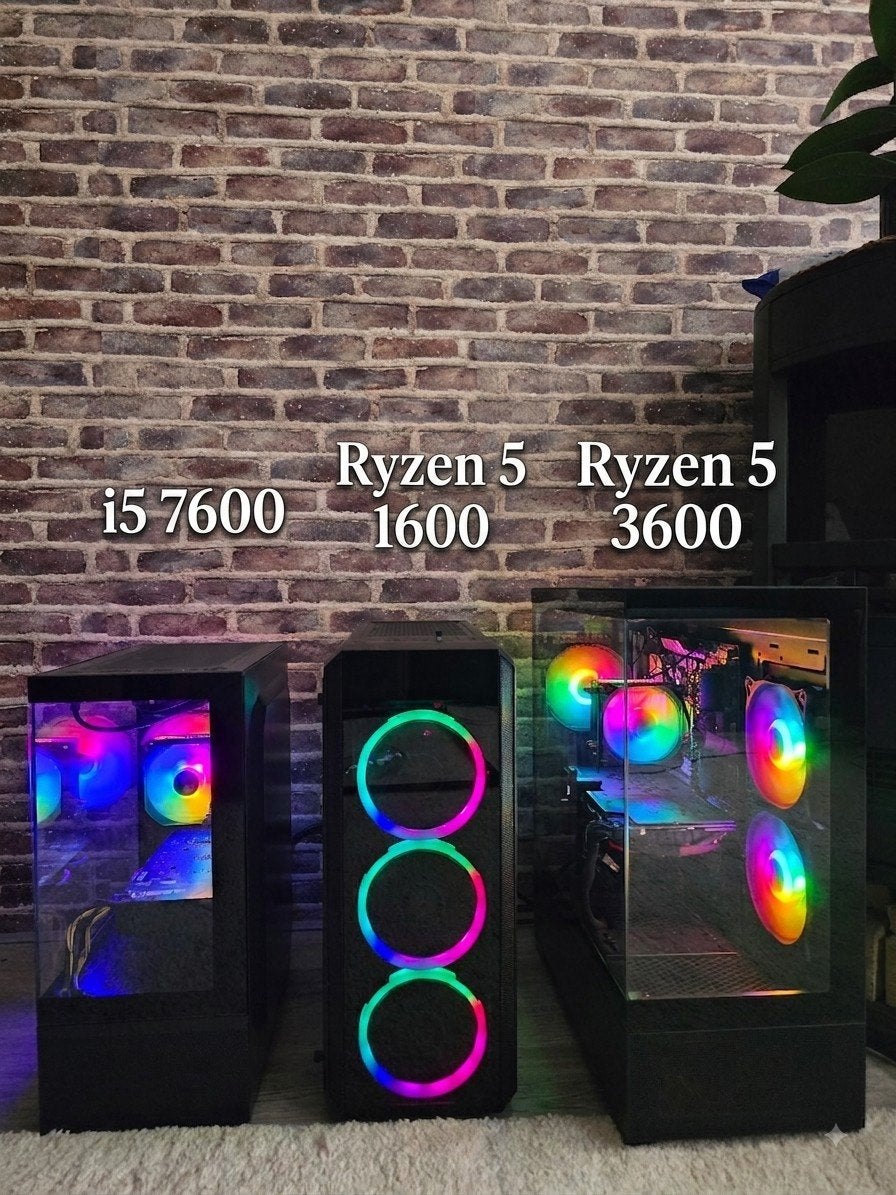 3 Gaming PC's te koop (RGB kasten, Windows 11), Computers en Software, Desktop Pc's, Ophalen, Gaming, 3 tot 4 Ghz