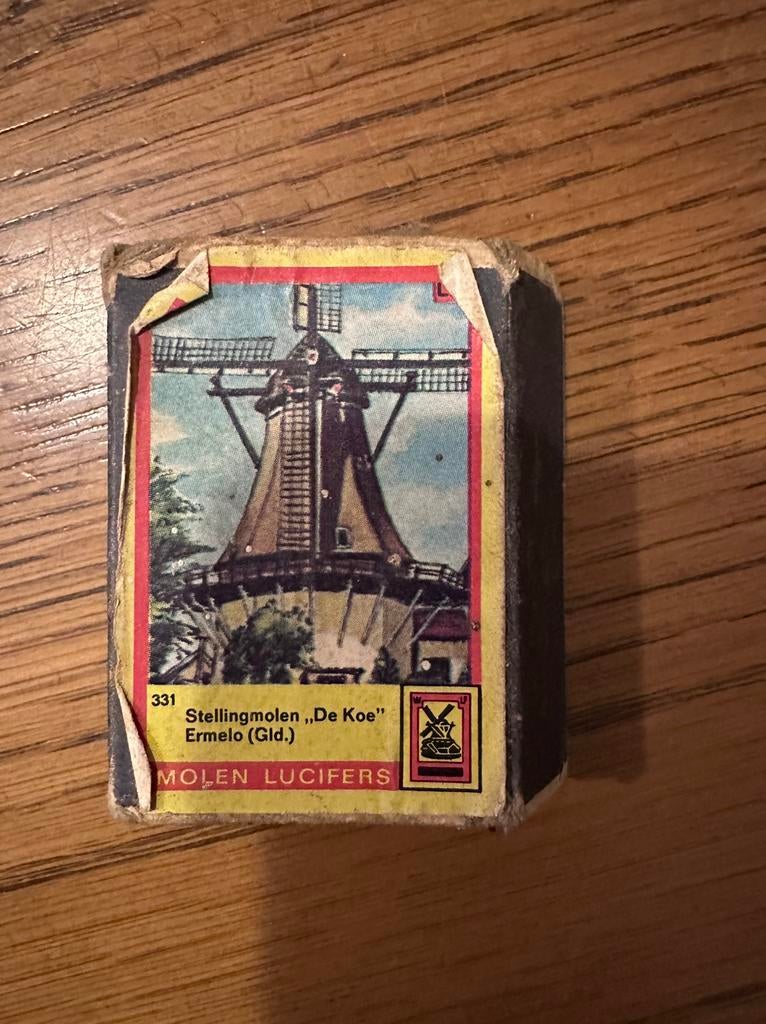 Luciferdoosje Stellingmolen Ermelo, Verzamelen, Ophalen of Verzenden, Gebruikt, Luciferdoosjes of -merken